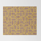 Mid Century Modern Piquet 3 Inspired by PANTONE 17 1230 Color of the Year Mocha Mousse Throw Blanket Gallery Image 2