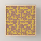 Mid Century Modern Piquet 3 Inspired by PANTONE 17 1230 Color of the Year Mocha Mousse Mini Art Print Gallery Image 1