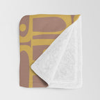 Mid Century Modern Piquet 3 Inspired by PANTONE 17 1230 Color of the Year Mocha Mousse Throw Blanket Gallery Image 3