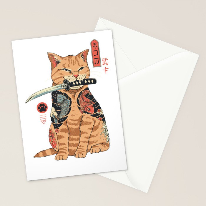 Catana White Stationery Card Gallery Image 2