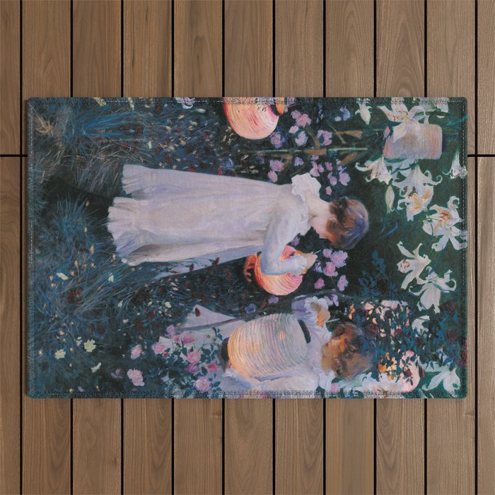 Carnation, Lily, Lily, Rose Outdoor Rug Gallery Image 1