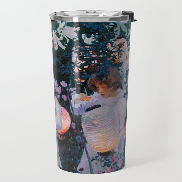 Carnation, Lily, Lily, Rose Travel Mug Gallery Image 2