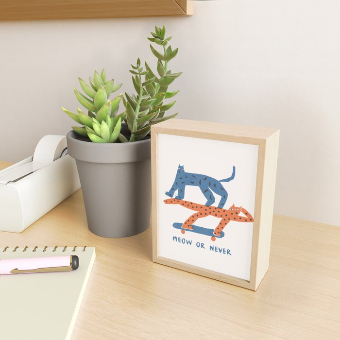 Meow or never Mini Art Print Gallery Image 2