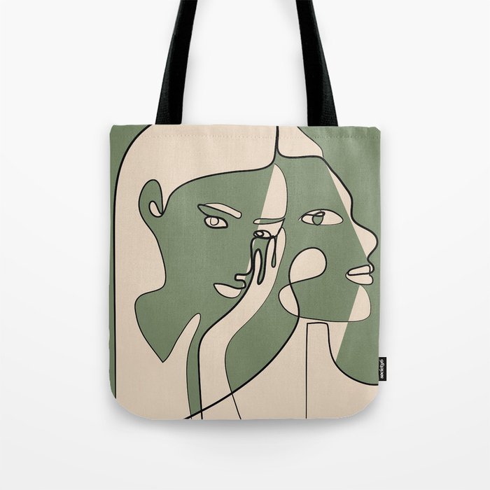 Abstract Faces 8 Tote Bag Gallery Image 1