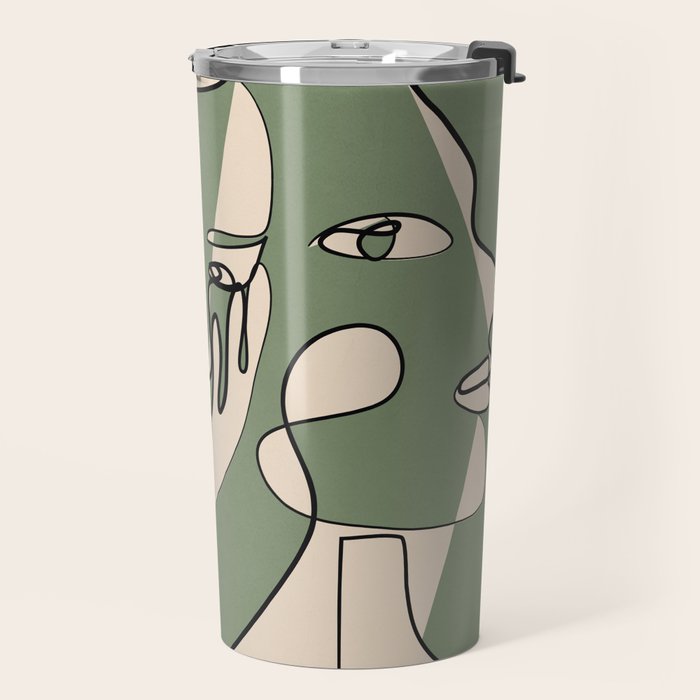 Abstract Faces 8 Travel Mug Gallery Image 2