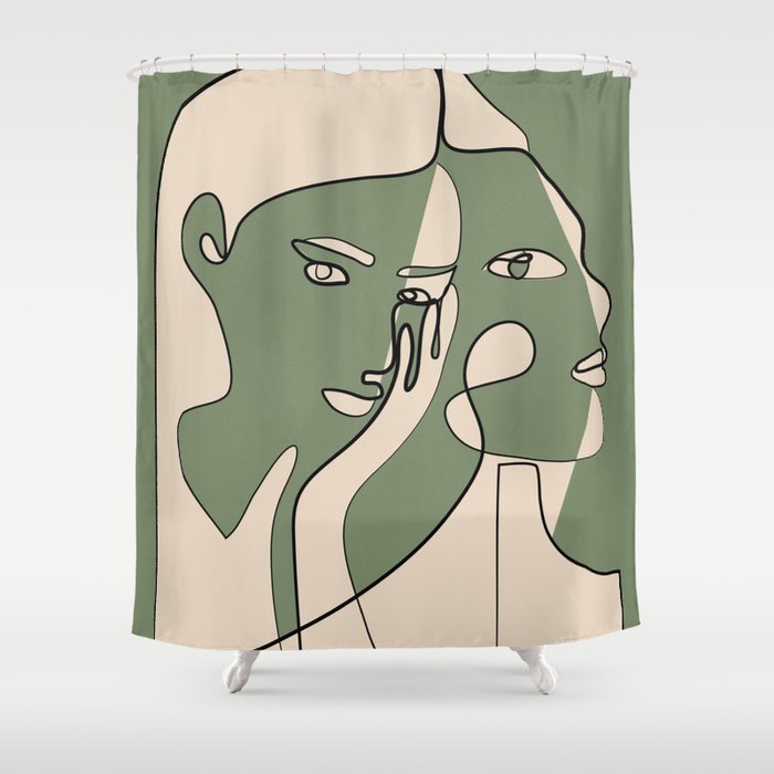Abstract Faces 8 Shower Curtain Gallery Image 1