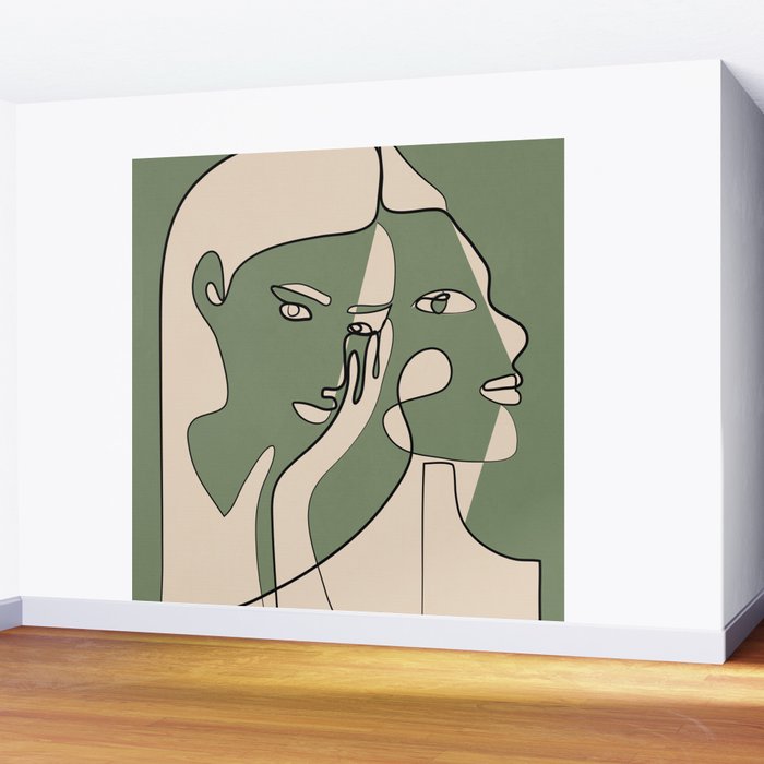 Abstract Faces 8 Wall Mural Gallery Image 2