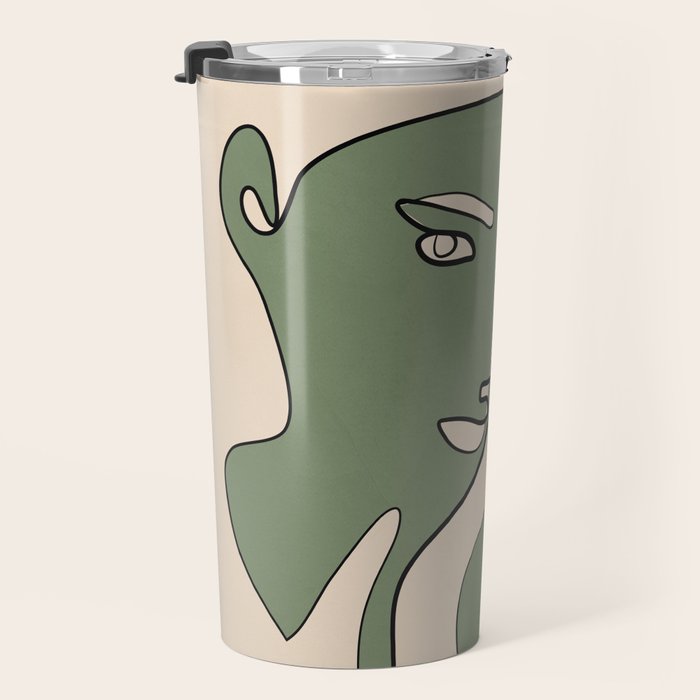 Abstract Faces 8 Travel Mug Gallery Image 3