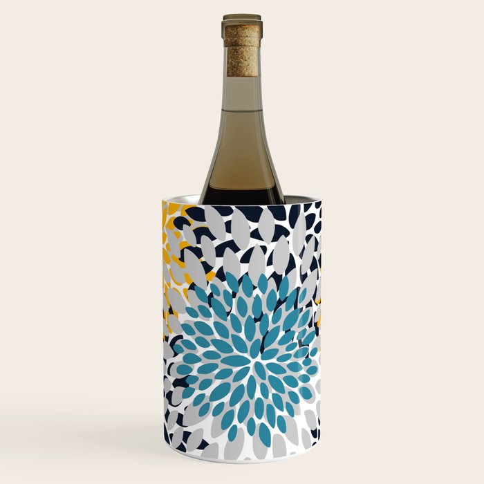 Modern Teal, Yellow and Blue Wine Chiller Gallery Image 3