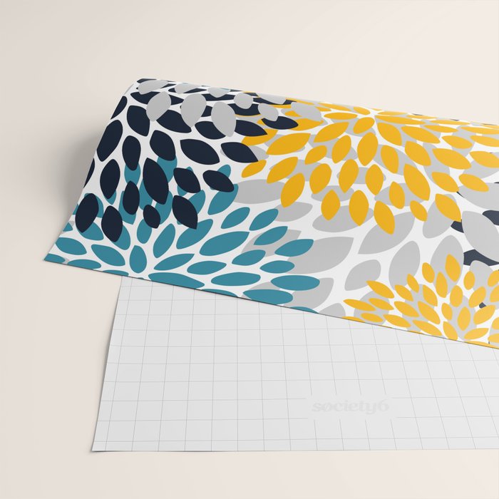 Modern Teal, Yellow and Blue Wrapping Paper Gallery Image 2