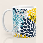 Modern Teal, Yellow and Blue Coffee Mug Gallery Image 3