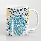 Modern Teal, Yellow and Blue Coffee Mug Gallery Image 1