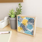 Modern Teal, Yellow and Blue Mini Art Print Gallery Image 2