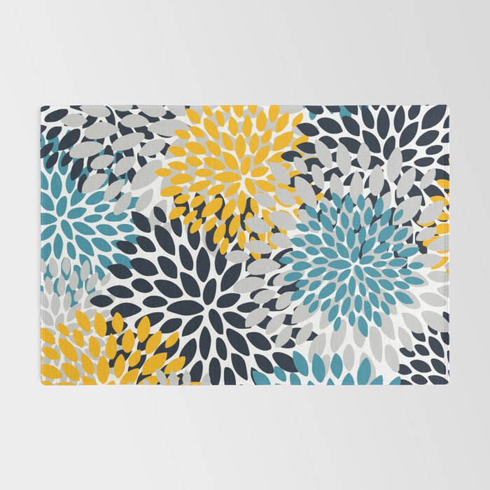 Modern Teal, Yellow and Blue Rug Gallery Image 2