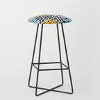 Modern Teal, Yellow and Blue Stool Gallery Image 1