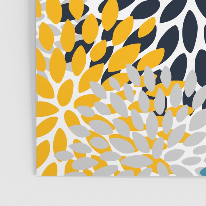 Modern Teal, Yellow and Blue Poster Gallery Image 3