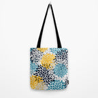 Modern Teal, Yellow and Blue Tote Bag Gallery Image 2