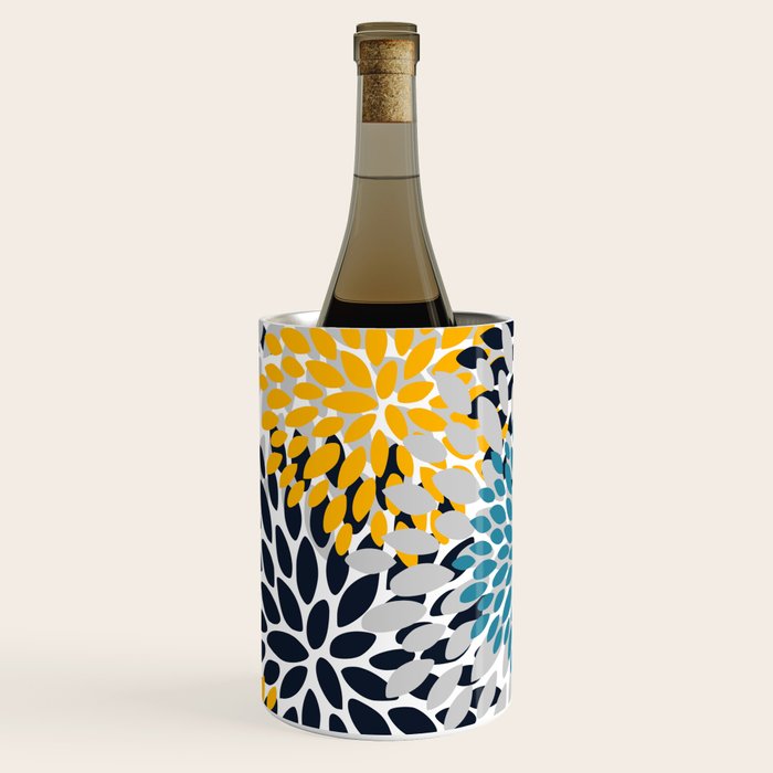 Modern Teal, Yellow and Blue Wine Chiller Gallery Image 1