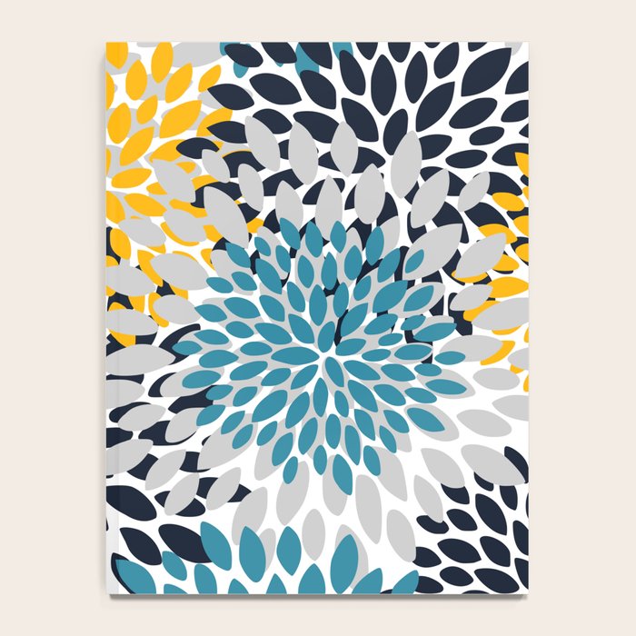 Modern Teal, Yellow and Blue Notebook Gallery Image 4