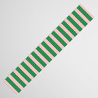 Pink and Green Stripes Narrow Vertical Stripe Pattern Table Runner Gallery Image 3