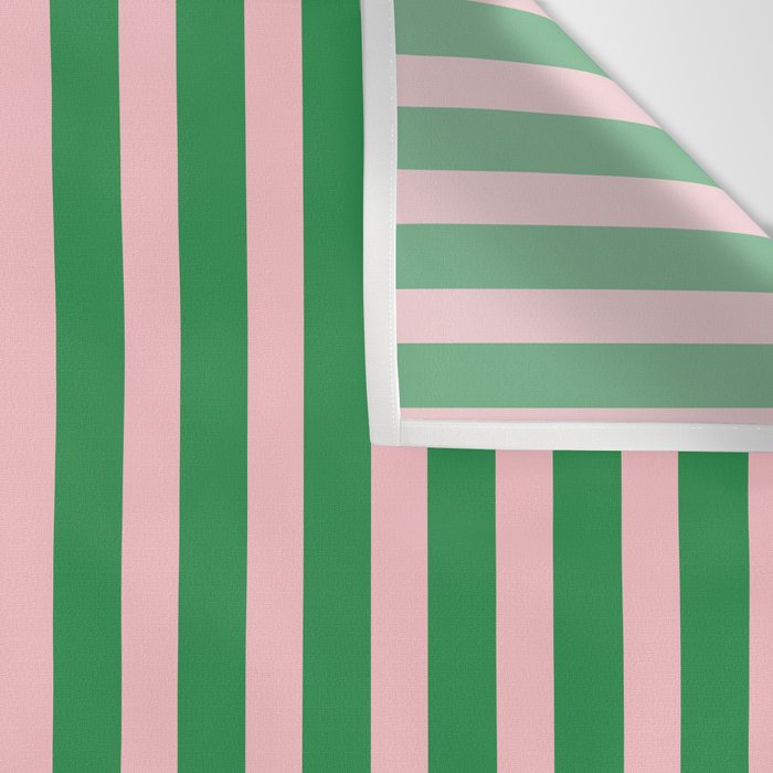 Pink and Green Stripes Narrow Vertical Stripe Pattern Wall Tapestry Gallery Image 3