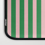 Pink and Green Stripes Narrow Vertical Stripe Pattern Laptop Sleeve Gallery Image 3
