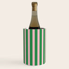 Pink and Green Stripes Narrow Vertical Stripe Pattern Wine Chiller Gallery Image 3