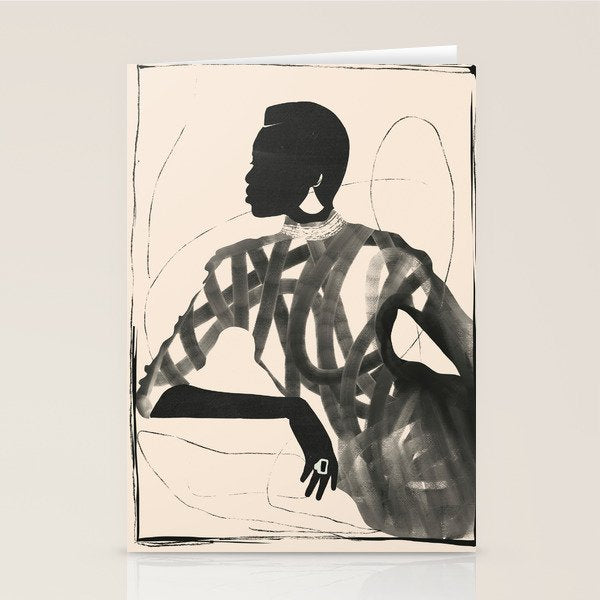 Lady Portrait  Stationery Card Gallery Image 2