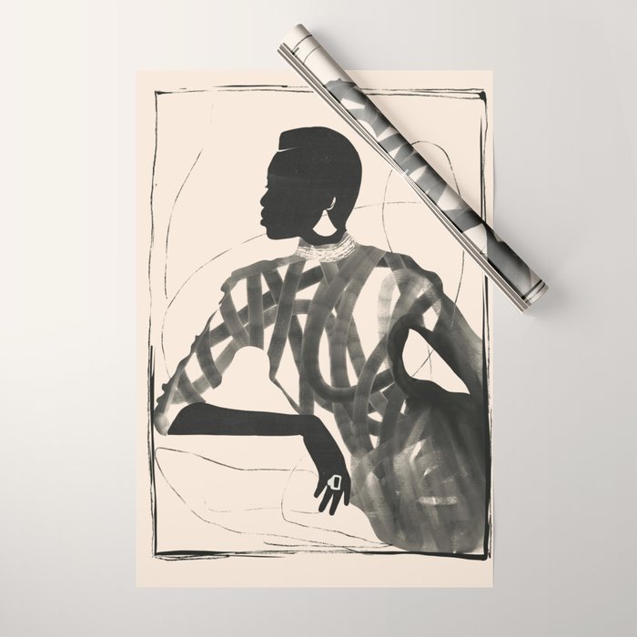 Lady Portrait  Wrapping Paper Gallery Image 1