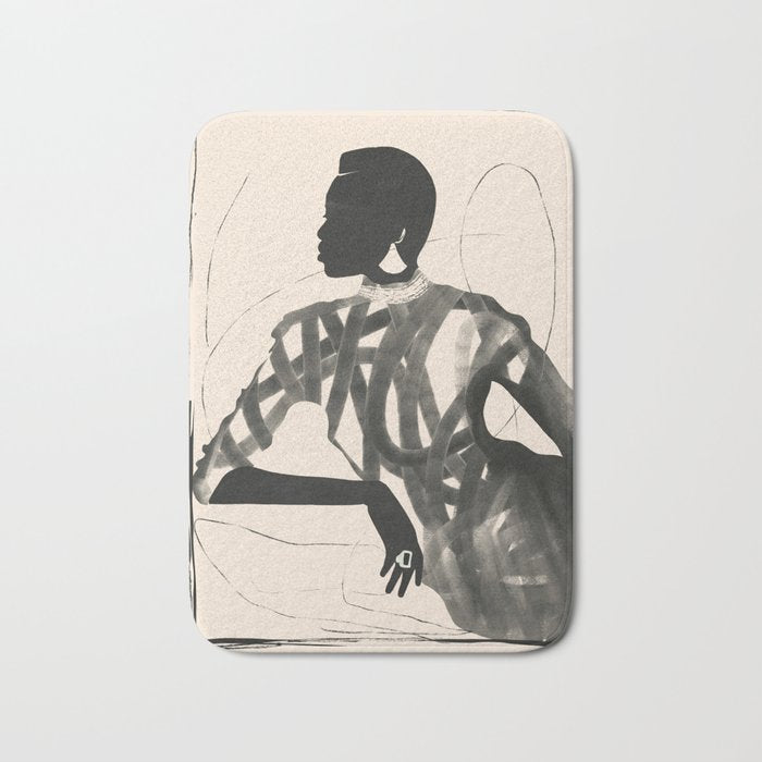 Lady Portrait  Bath Mat Gallery Image 1