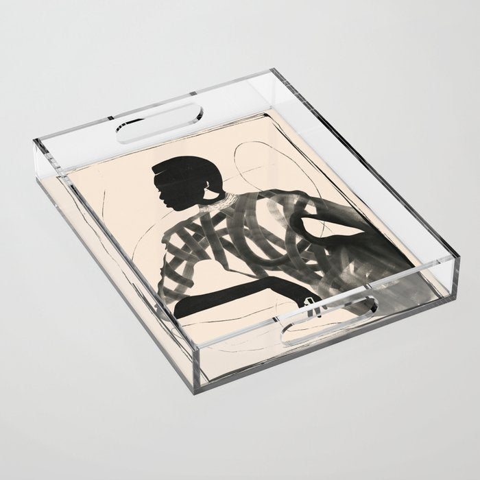 Lady Portrait  Acrylic Tray Gallery Image 1