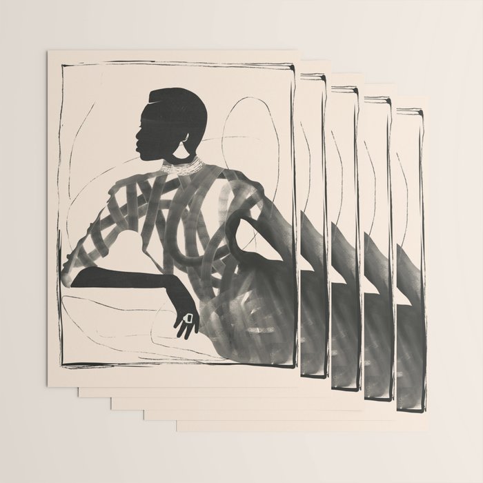 Lady Portrait  Wrapping Paper Gallery Image 3