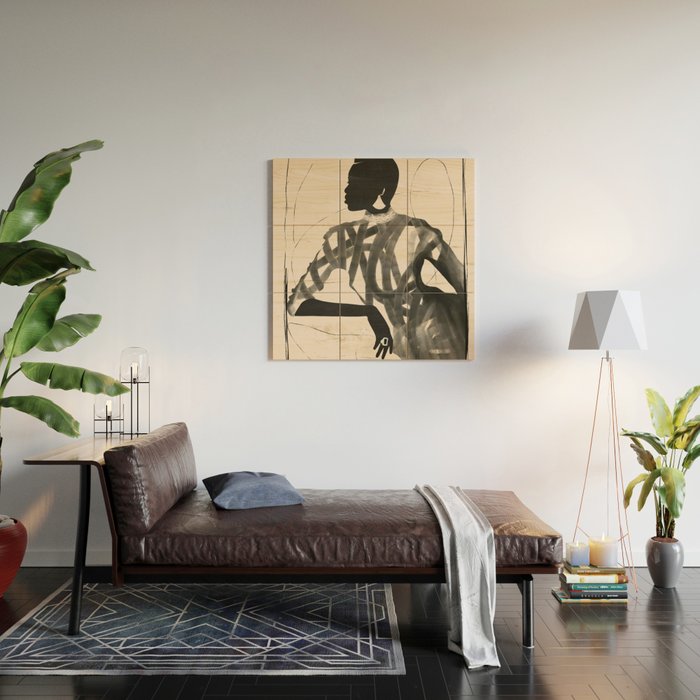 Lady Portrait  Wood Wall Art Gallery Image 2