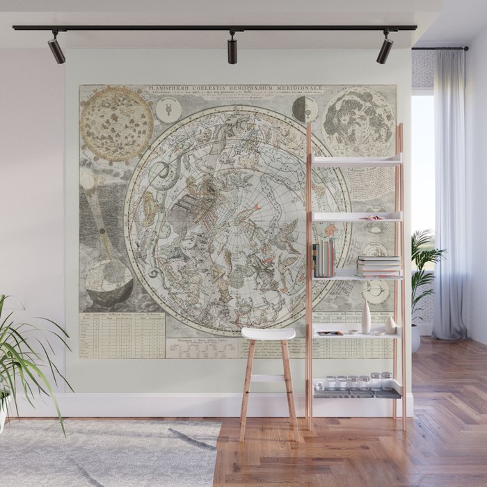 Star map of the Southern Starry Sky Wall Mural Gallery Image 1