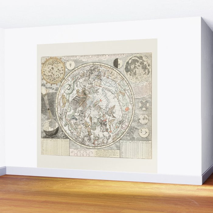 Star map of the Southern Starry Sky Wall Mural Gallery Image 2