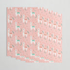 Lovely Llama on Pink Wrapping Paper Gallery Image 3