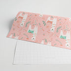 Lovely Llama on Pink Wrapping Paper Gallery Image 2