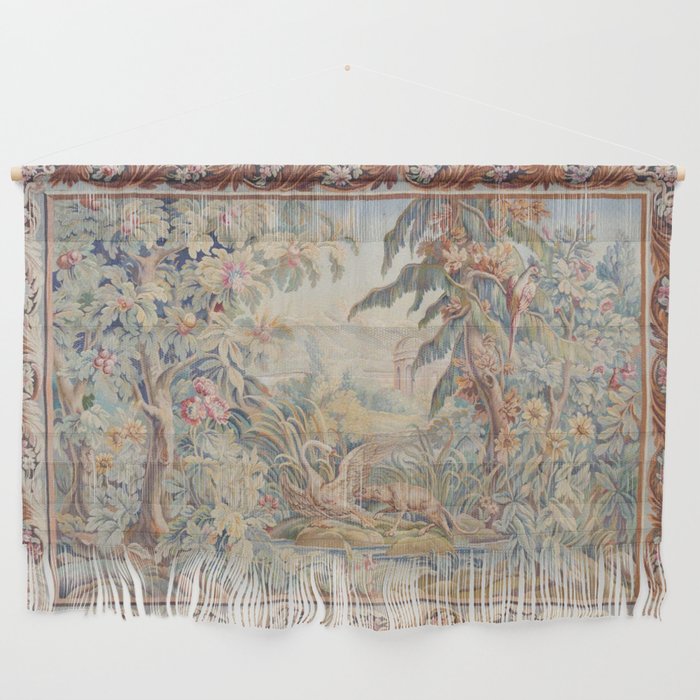 Antique 19th Century French Aubusson Landscape Tapestry with Swan Wall Hanging Gallery Image 1