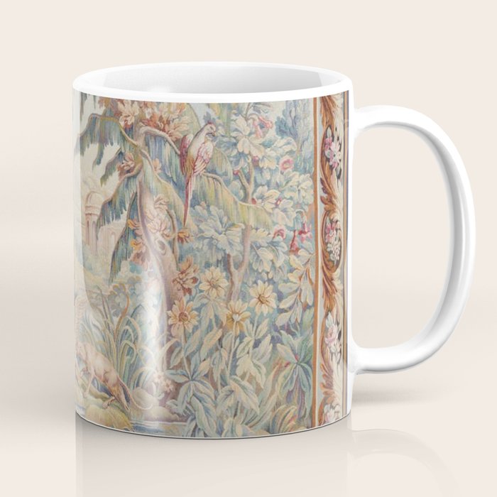 Antique 19th Century French Aubusson Landscape Tapestry with Swan Coffee Mug Gallery Image 1