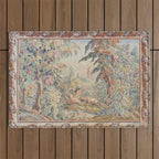 Antique 19th Century French Aubusson Landscape Tapestry with Swan Outdoor Rug Gallery Image 1