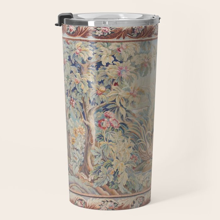 Antique 19th Century French Aubusson Landscape Tapestry with Swan Travel Mug Gallery Image 3
