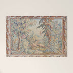 Antique 19th Century French Aubusson Landscape Tapestry with Swan Welcome Mat Gallery Image 1