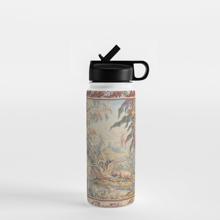 Antique 19th Century French Aubusson Landscape Tapestry with Swan Water Bottle Gallery Image 1