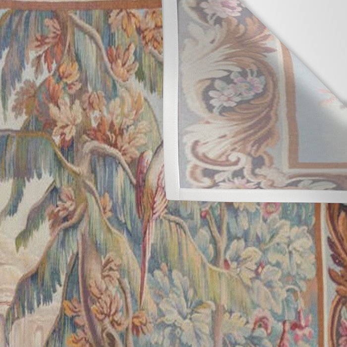 Antique 19th Century French Aubusson Landscape Tapestry with Swan Wall Tapestry Gallery Image 3