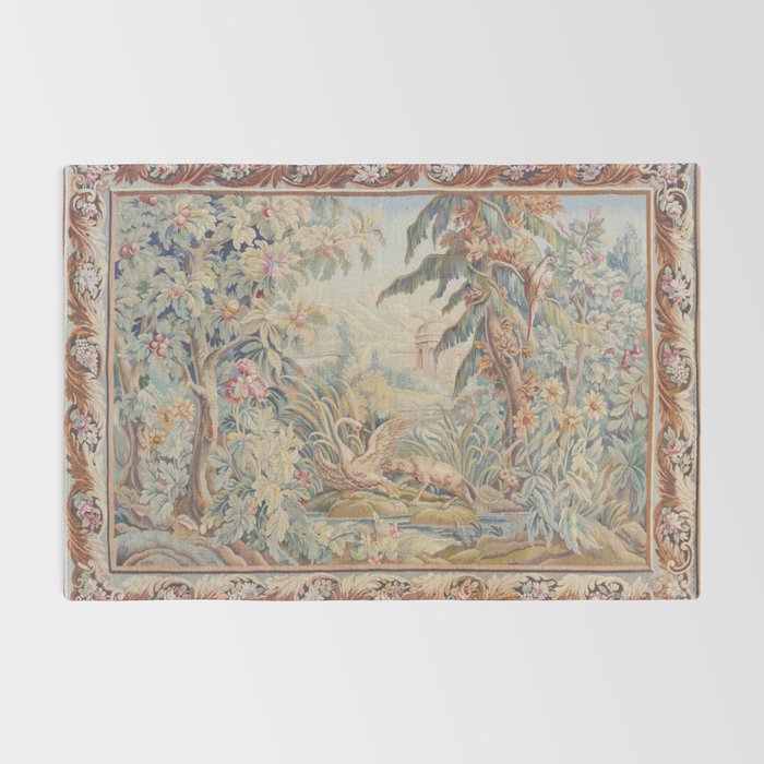 Antique 19th Century French Aubusson Landscape Tapestry with Swan Rug Gallery Image 2