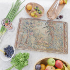 Antique 19th Century French Aubusson Landscape Tapestry with Swan Cutting Board Gallery Image 2