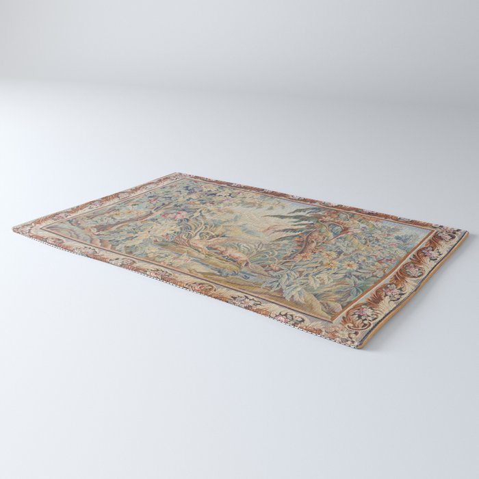 Antique 19th Century French Aubusson Landscape Tapestry with Swan Rug Gallery Image 3