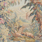 Antique 19th Century French Aubusson Landscape Tapestry with Swan Coffee Mug Gallery Image 2