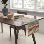 Antique 19th Century French Aubusson Landscape Tapestry with Swan Table Runner Gallery Image 2