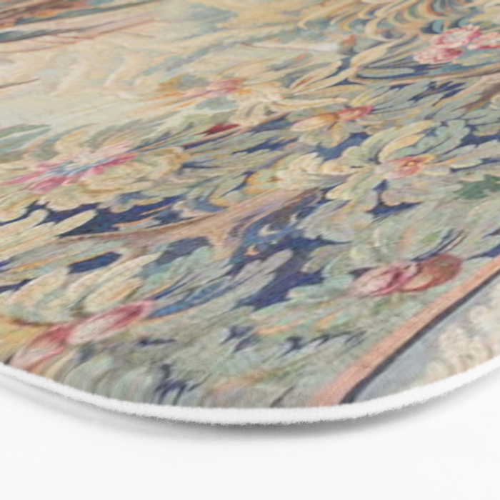 Antique 19th Century French Aubusson Landscape Tapestry with Swan Bath Mat Gallery Image 3